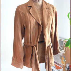 Maison Scotch Linen tie front Blazer